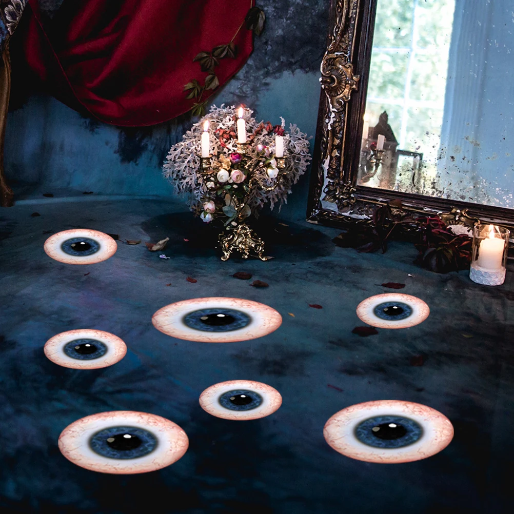 

12Pcs Anti-Slip Wall Stickers Creative Eyeball Pattern Waterproof Wall Decals for Kids Room Bedroom Living Room Decor Halloween