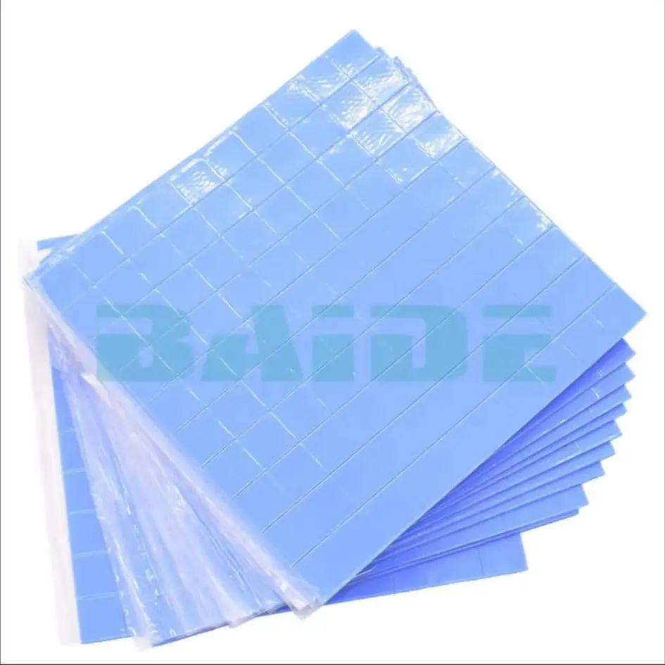 100pcs Blue 10mm*10mm*1mm Thermal Pad Conductive Silicone Cooling Pad No Cut for GPU CPU Heatsink 100x100x0.5mm 200pieces/lot