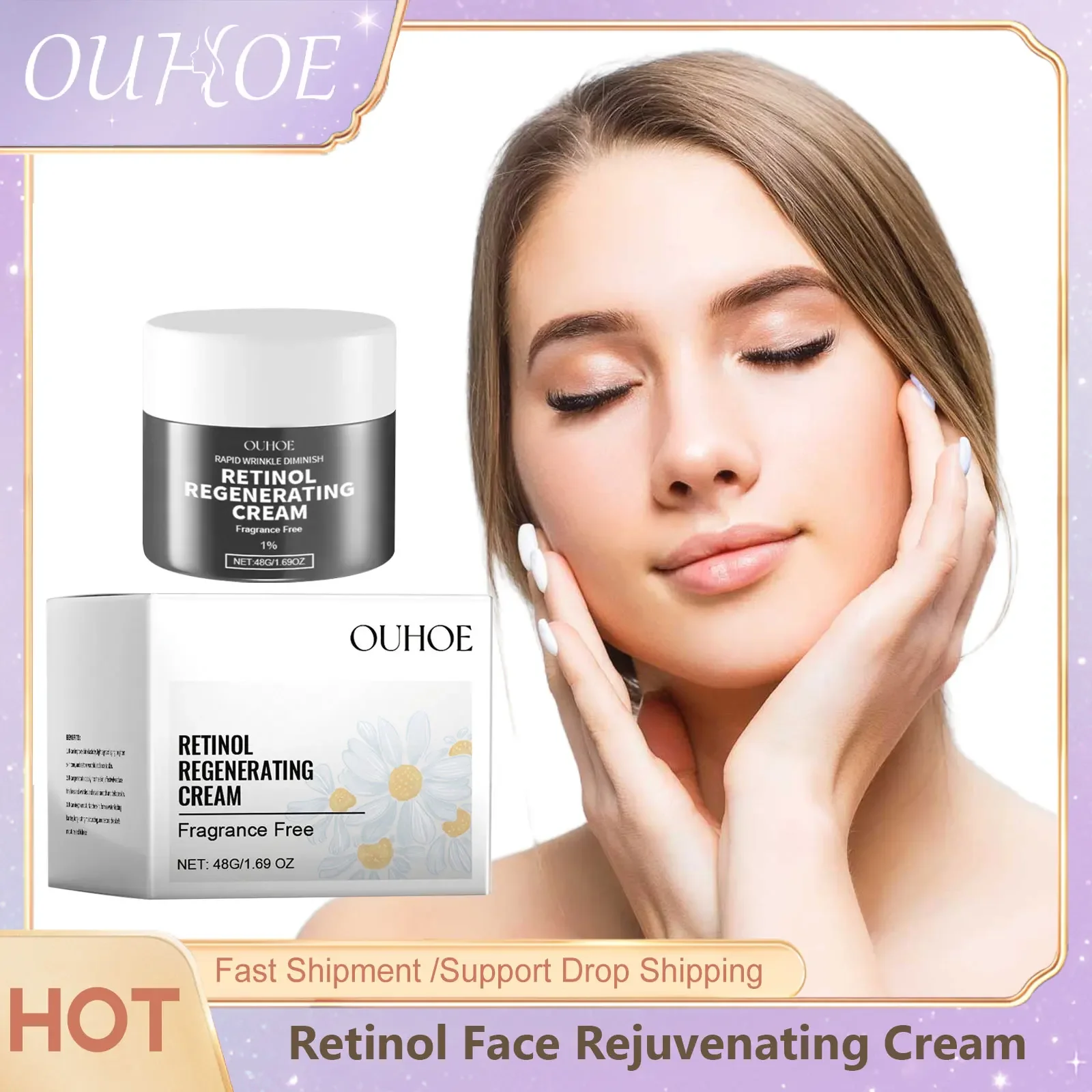 

Retinol Regenerating Cream Face Firming Nourish Hydrate Fade Fine Lines Tender Skin Rejuvenating Brighten Repairing Facial Cream