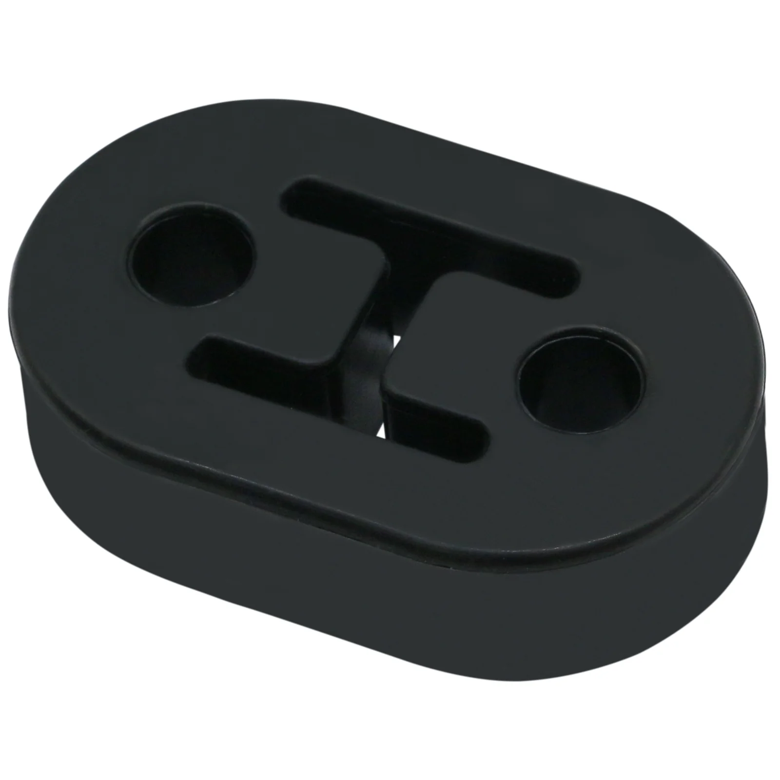 

1 шт., черные автомобильные вешалки для глушителя выхлопной системы, кронштейн для крепления, 2 отверстия, резиновое крепление, универсальные автомобильные аксессуары