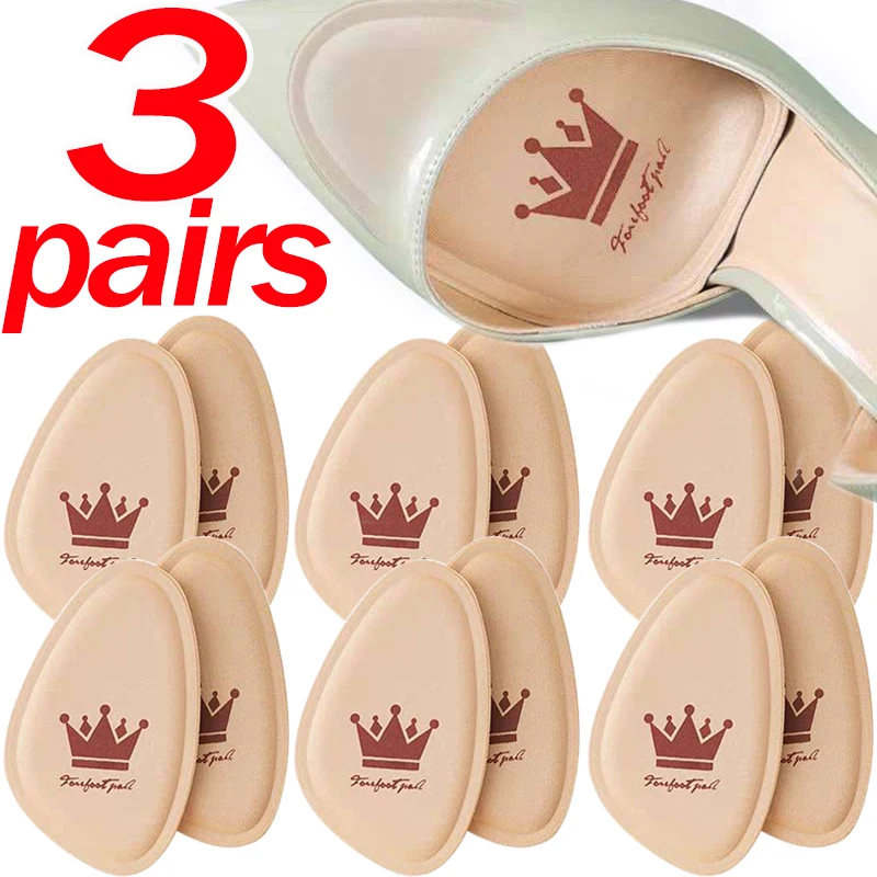 Soft Sponge Forefoot Pads Women High Heel Non-slip Pain Relief Insert Half Insoles Front Foot Cushion Foot Care Shoe Pads Insole