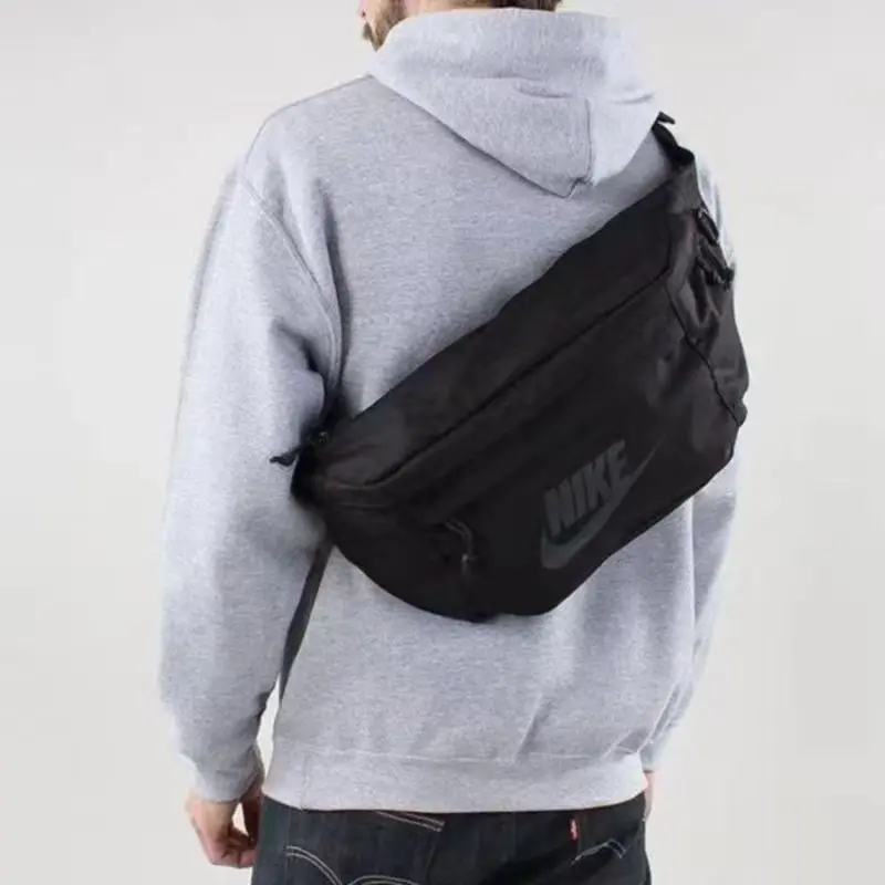 Nike Shoulder Bag, Crossbody Bag, Waist Bag, Regular Unisex Sports and Leisure Large Logo Classic Style Zipper Closure Polyester Messenger Bag Ba5751-010