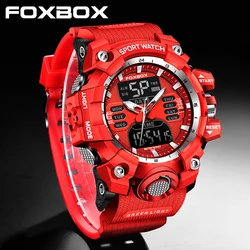 FOXBOX 2024 New Digital Men Watch LIGE Brand Watch Student Watch Men Outdoor Military Waterproof Wristwatches Male Reloj Hombre