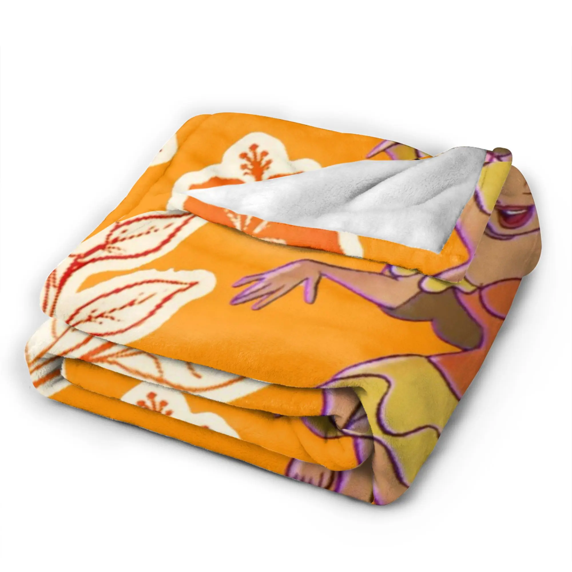 Karol G Tropicoqueta Hibiscus Collage Plush Blankets Boy Flannel Throw Blanket For Couch Chair Sofa Bed Super Warm Bedspread