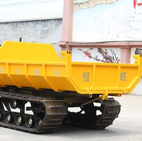 Mini Dumper De Vibração De Borracha, Esteira De 3 Toneladas, Auto Carregamento