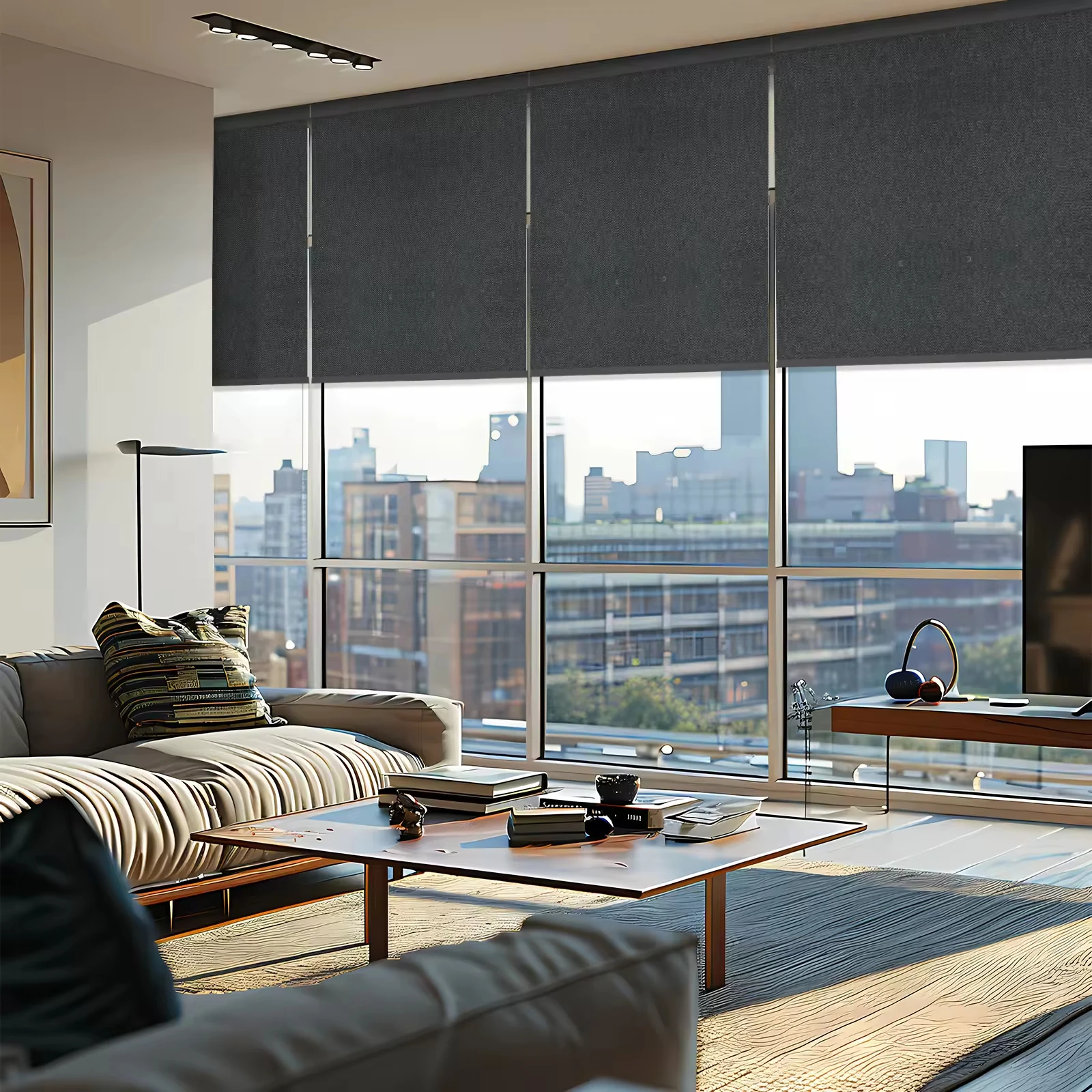 

Custom remote controlled blackout roller blinds,indoor blackout roller blinds,electric roller blinds for office and home windows
