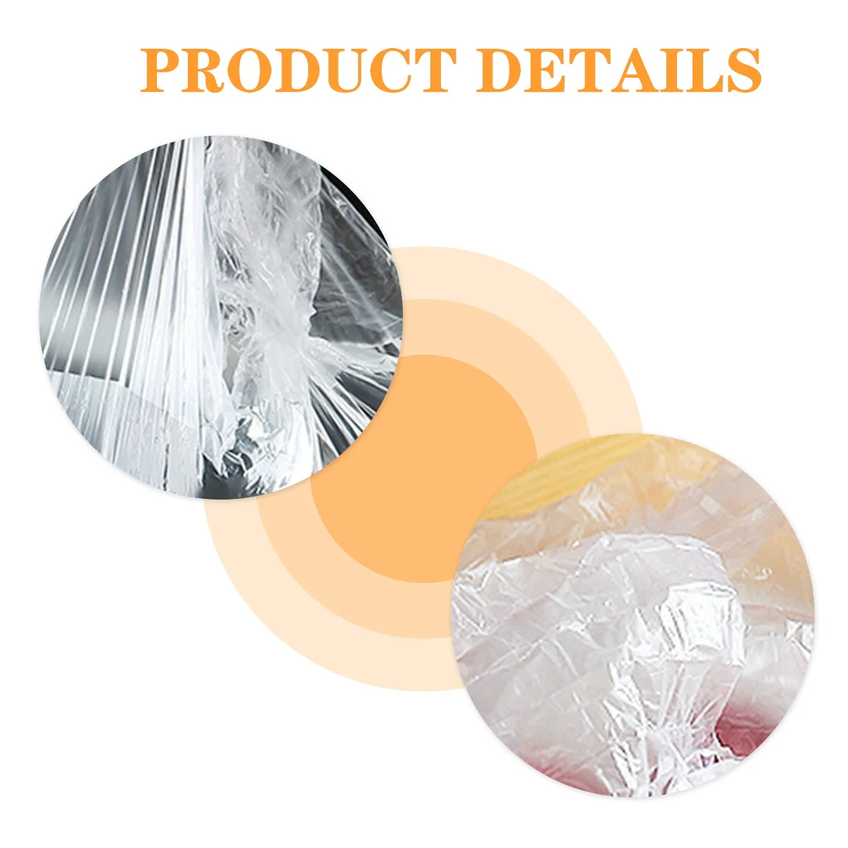 

300Pcs Food Grade Pe Fresh-Keeping Cover Elastic Edging Plastic Wrap for Fridge Vegetable Fruit Storage Bowl Sealing
