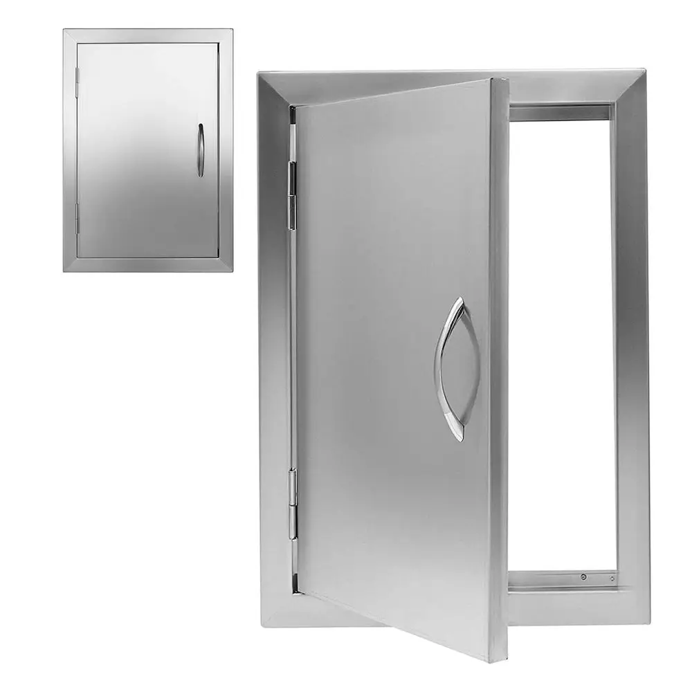 

17W x 24H Outdoor Kitchen Access Door, Stainless Steel Cabinets Vertical Grill Single Door for Grilling Station or Commercial B