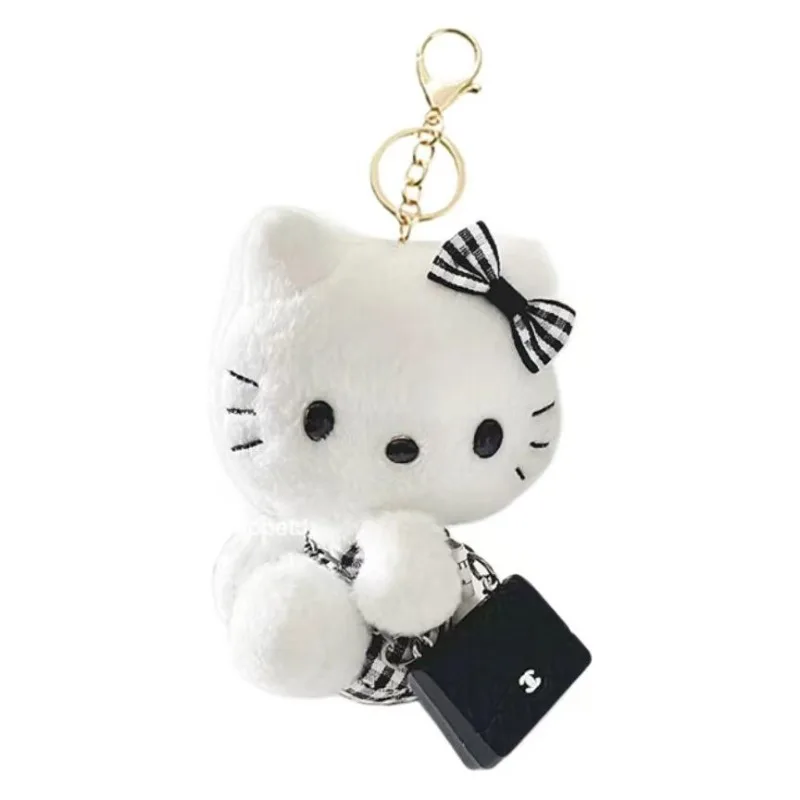 سانريو كارتون مرحبا كيتي المفاتيح قلادة حقيبة الظهر اليومية شخصية الأزياء القطيفة دمية Kawaii الأطفال مهرجان هدية #3