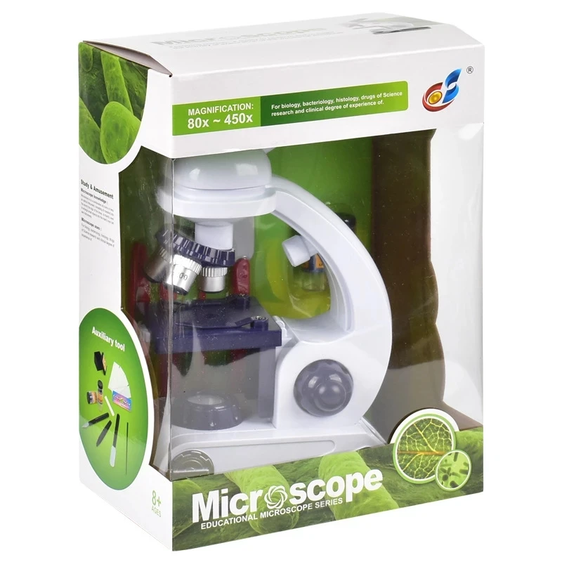 Scuola scienza istruzione microscopio LED microscopio biologico Kit sperimentale microscopio per bambini regalo squisito giocattolo per la casa