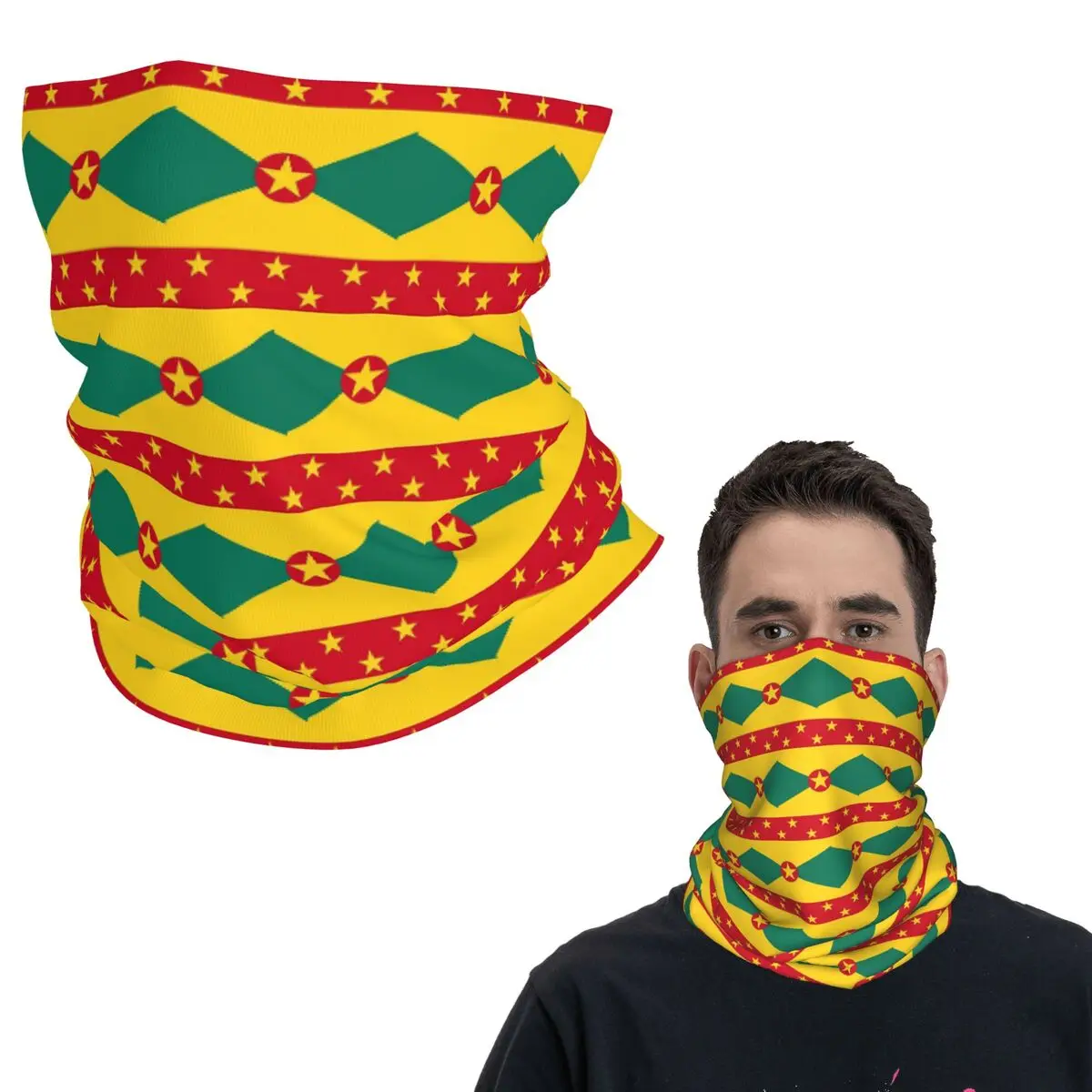 

Бандана с флагом Гренады, шарф с принтом, теплый головной убор для мужчин, женщин, взрослых, всесезонный
