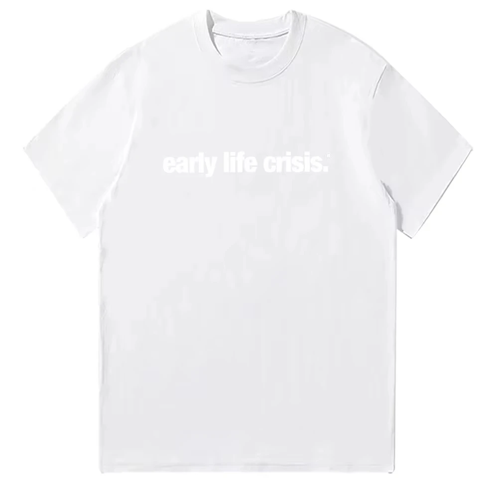 Crisis T-shirt Nettspend Merch Letter Graphic T Shirts Fashion Women Men Fashion Harajuku Kawaii T-shirt Women's Y2K Clothing