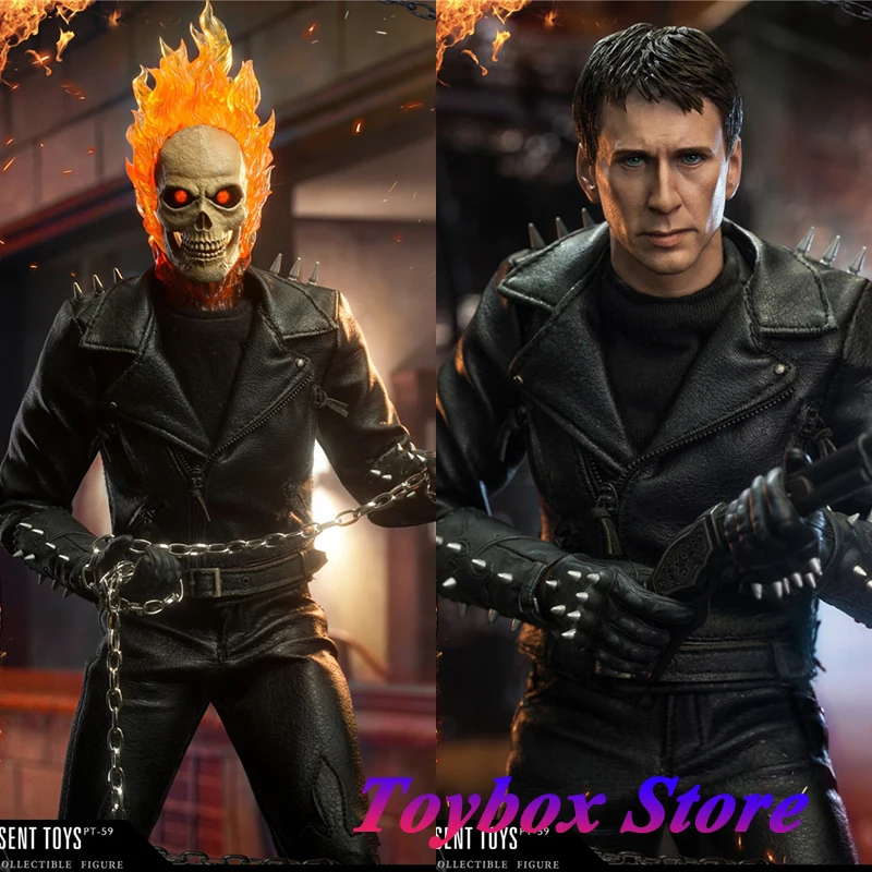 

PRESENT TOYS PT-sp59 1/6 Skeleton Knight Movable Man Action Figure Chain Flame Head Sculpt Delicate Ornament 12" Soldier Model