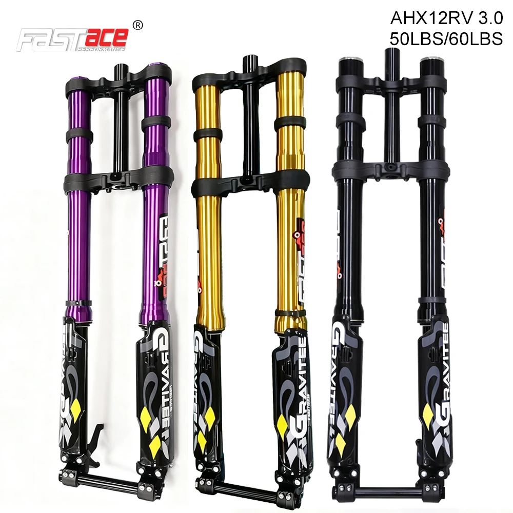 

Fastace AHX12RV 3.0 Bicycle Suspension Front Forks 6OLBS 26/29 inch universal MTB Bike Beach Fo rBike Oil Spring Disc Brake Fork