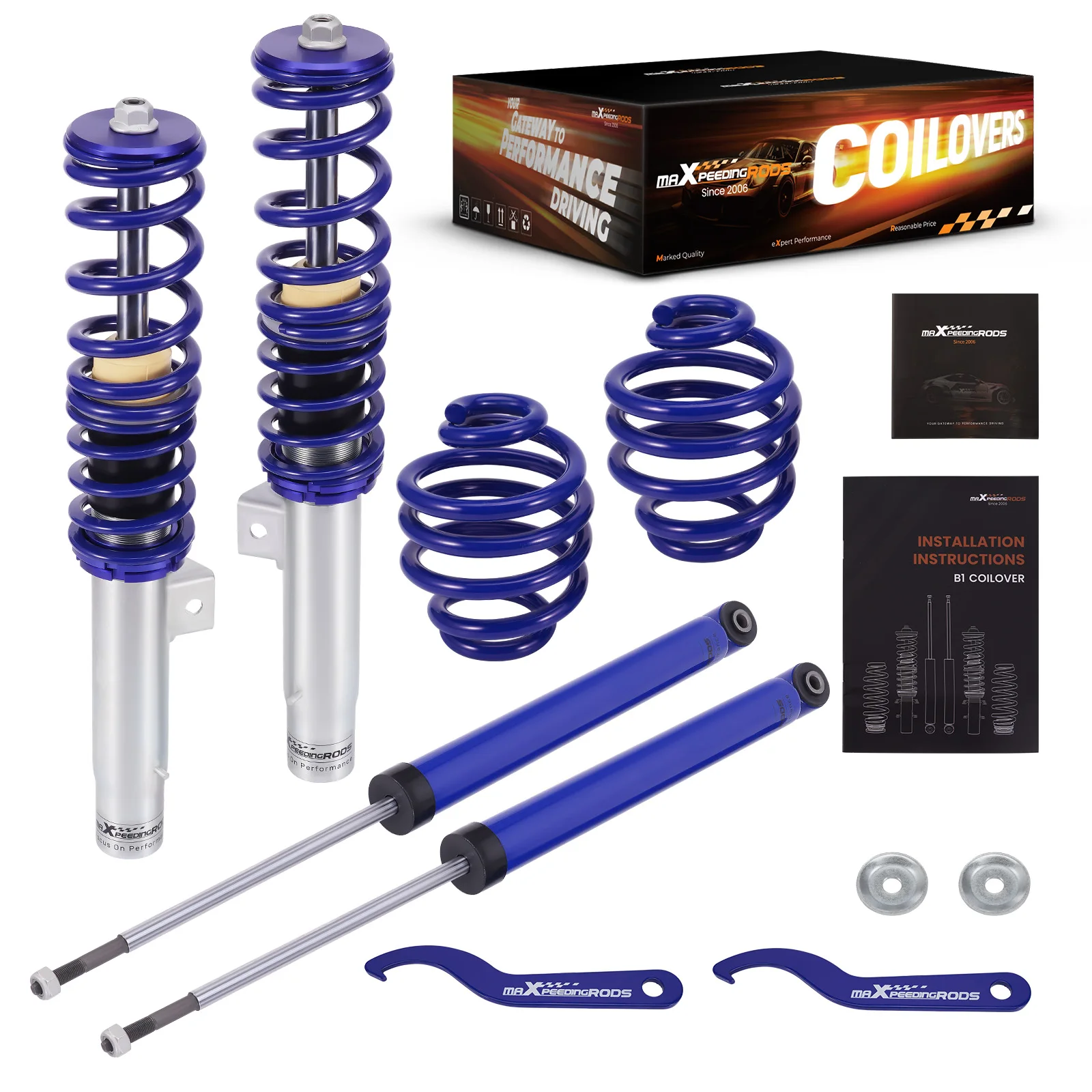 Coilover Shock Absorbers for BMW E46 Saloon 4pcs Shock Struts 316 318 320 325