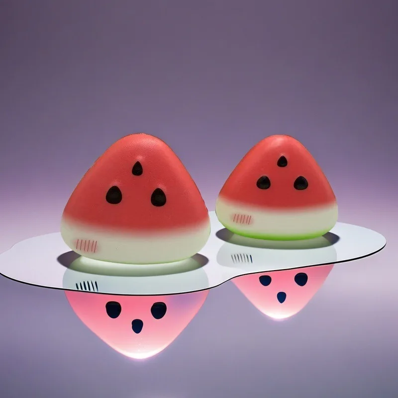 Squishy Watermeloen Knijpspeeltje Mooi Fruit Pinch Fidget Speelgoed Zacht Snel Rebound Decompressie Pop Anti-stress Cadeau Leuke Dingen