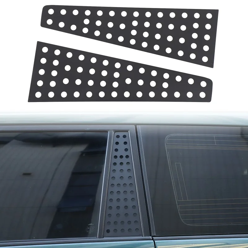 

2pcs Aluminum Alloy Rear Window Honeycomb Panel For 2003-2009 Toyota Prado/Lexus GX Window Deflector Trim Car Accessories