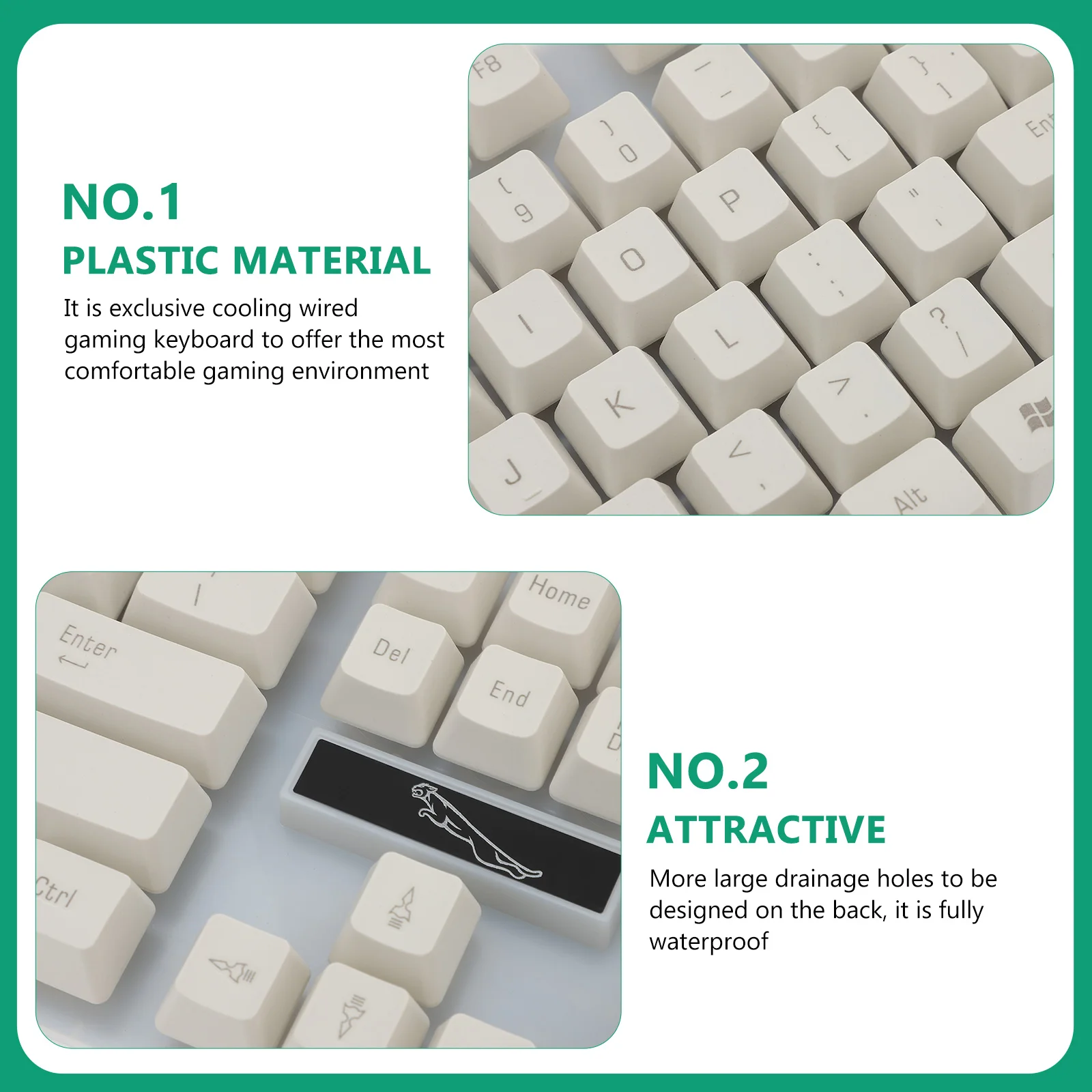 

Cool Led Backlit Usb Ergonomic Waterproof Mechanical Gaming Keyboard Adjustable Stand Design Drainage Holes Anti-Slip