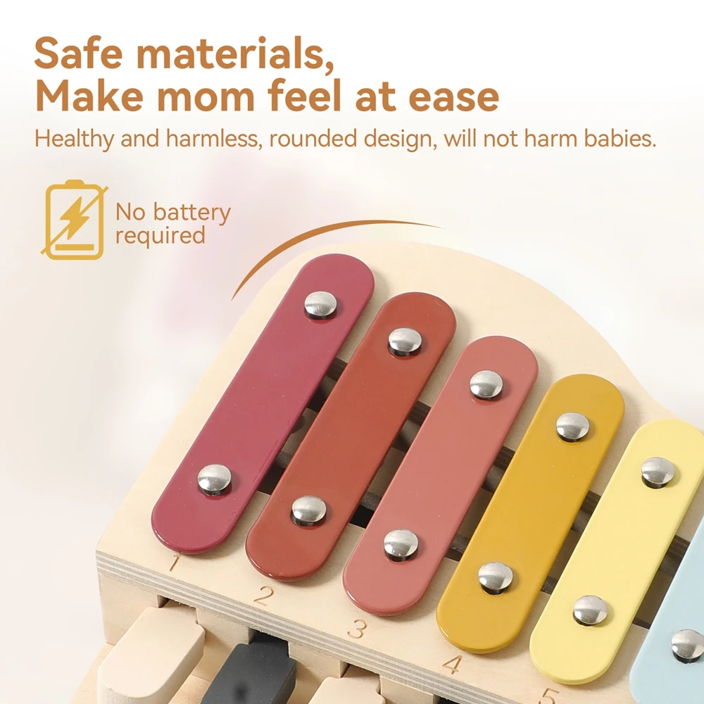 Wooden Musical Instruments Strike The Xylophone Wooden Piano Early Music Enlightenment Toys For Babies Newborn Education Games