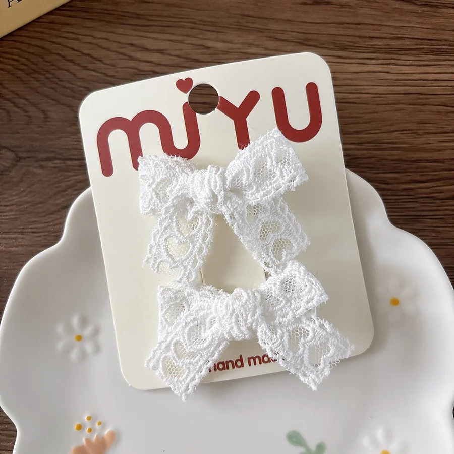 

Cute Lace Bow Hairpins Girls Kids Baby Child Tie Hair Clips Barrettes Accessories Elastic Hair Band Rope Ring Headwear Headdress