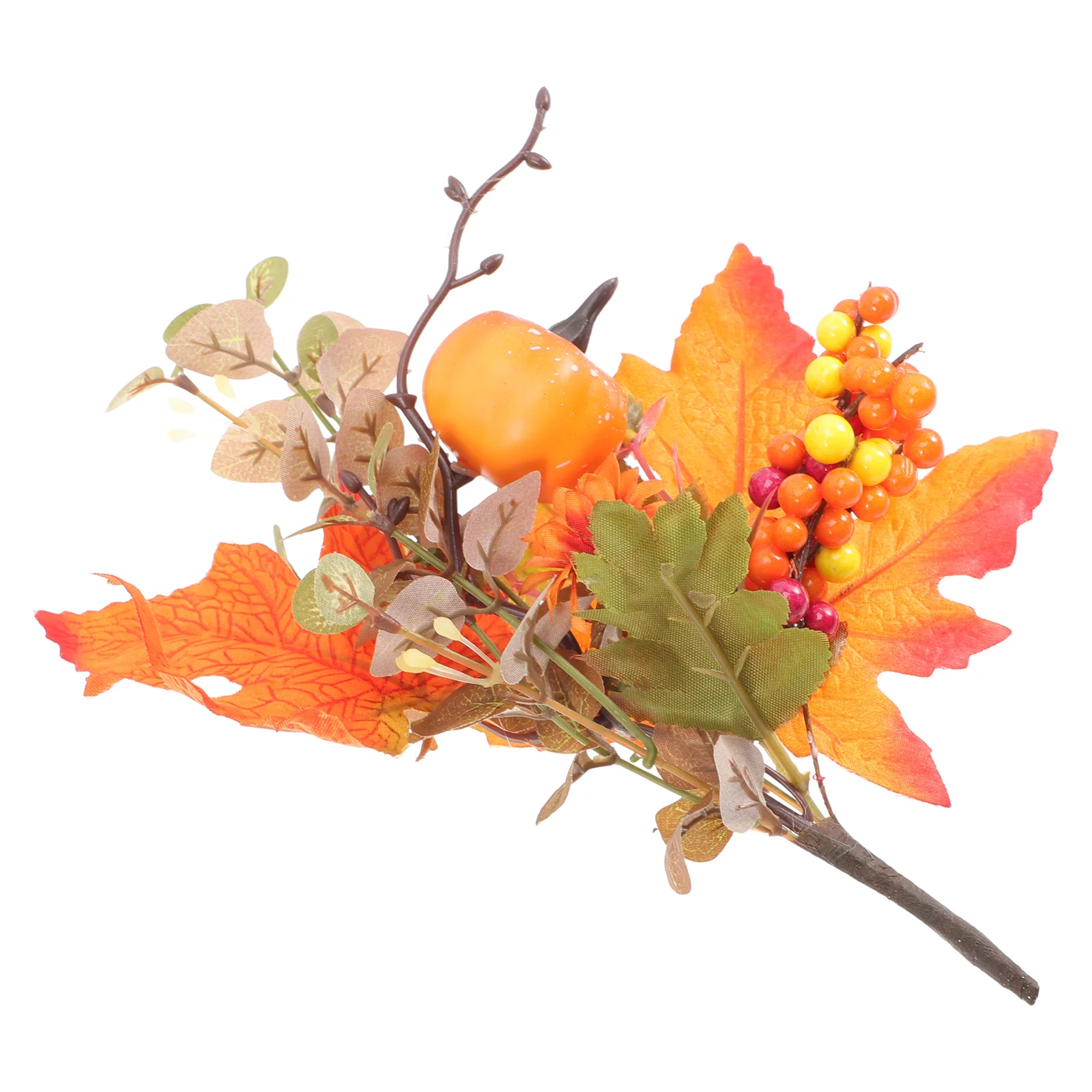 Decor Maple Squash Cuttings Artificial Fall Picks 23x19cm Thanksgiving Berry Branch Decoration Twig Stem