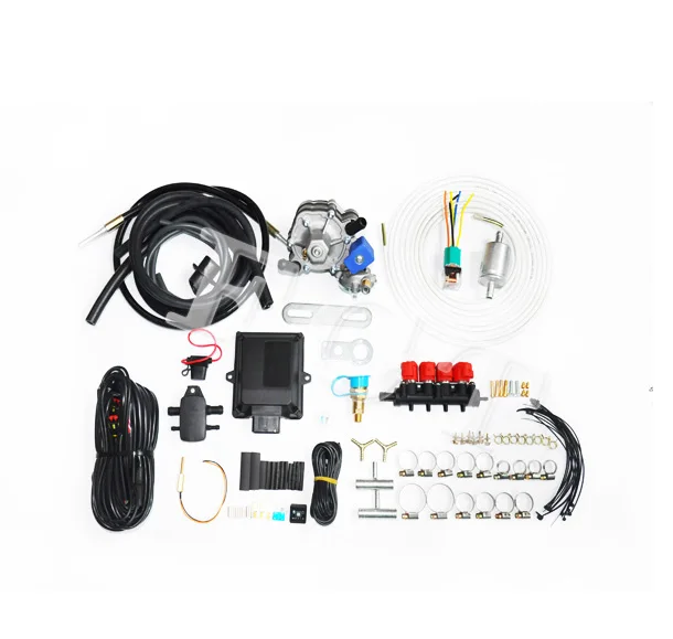 FC468 Cylinder Auto Gas Sequential Injection 5th Generation Gnv Dual Fuel Gpl Vehicle Auto Gas Conversion Kit for Cars