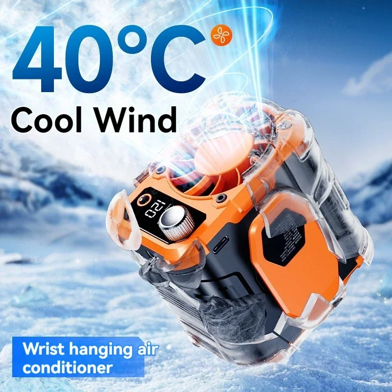 Portable Waist Clip Fan 5000/12000mah Hanging Waist Fan Cooling Device Construction Site Electric Fan for Sports Outdoor Working