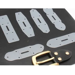 6Pcs/Set PVC Leather Belt Buckle Head End Templates Punching Mould Stencil Tool DIY Leather Craft Tool