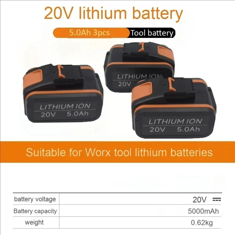 🎈2025 new 20V lithium battery, compatible with Worx tool battery