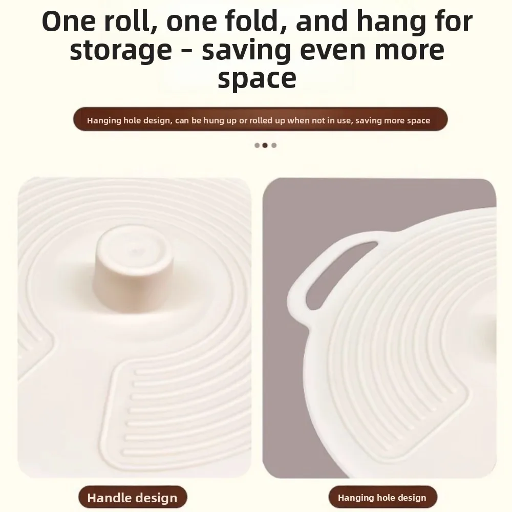 

New Dustproof Silicone Pot Lid Sealing with Handle Fresh-keeping Lid Anti-spill Reusable Bowl Lid for Microwave Refrigerator