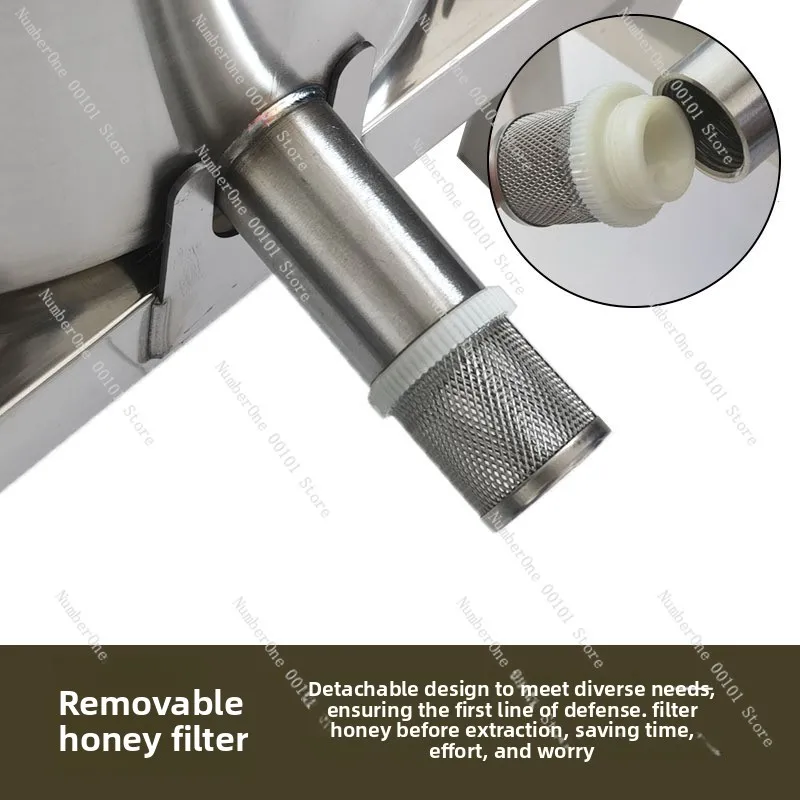 Honey press machine, beekeeping honey extractor, stainless steel thickened fully enclosed press, manual juicer, multifunctional