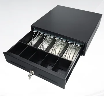 

GTCODESTAR Cash Drawer GT-C330B Metal +ABS Plastic Stainless Money Cash Locker Register Drawer for Supermarket POS System