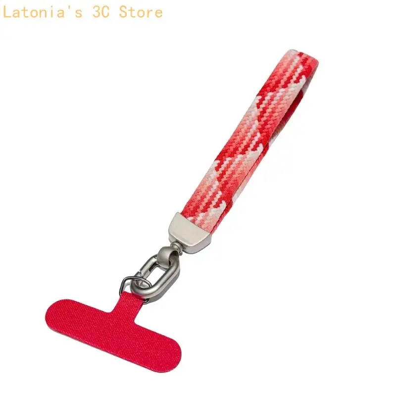 Textiles Handy-Handgelenk-Trageband mit Metallclip und Karteneinsatz für den pendeltauglichen, reisefreundlichen täglichen – Detail 8