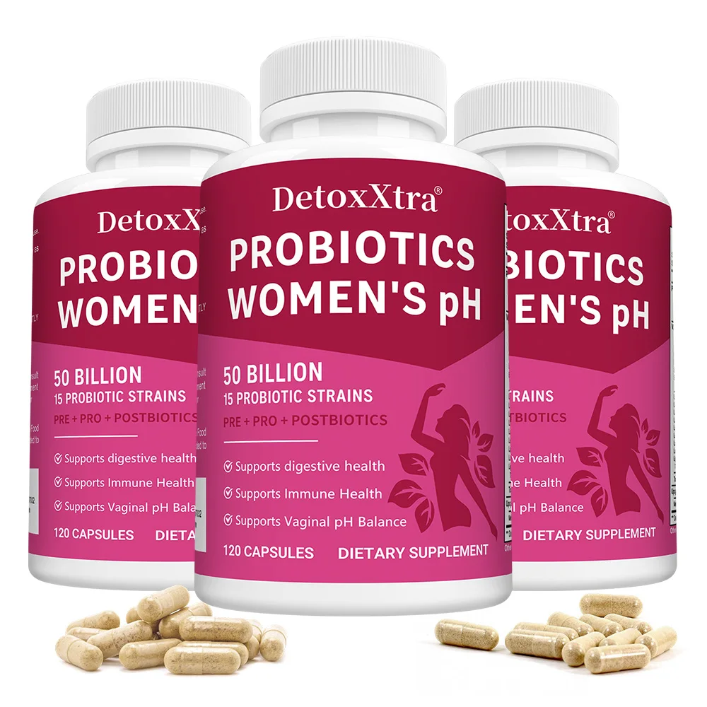 Women's Probiotic Capsules, 50 Billion CFU 15 Strains Probiotics, Support Feminine Health, pH Balance, Gut Digestion & Immune