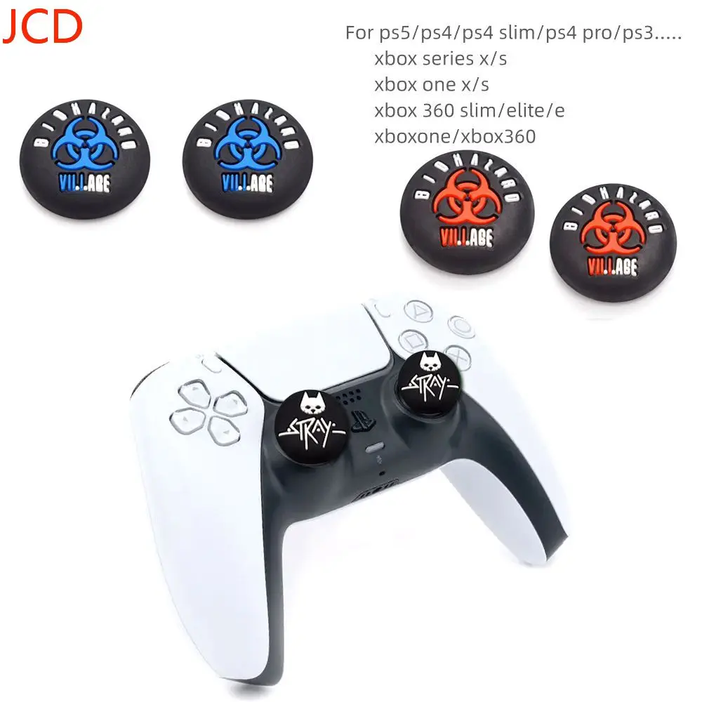 2pcs For PS5/PS5 Slim/PS4/PS4 Pro/Switch Pro/Xbox Series X / S One 360 Controller Joystick Silicone Cap Thumb Stick Grips Caps