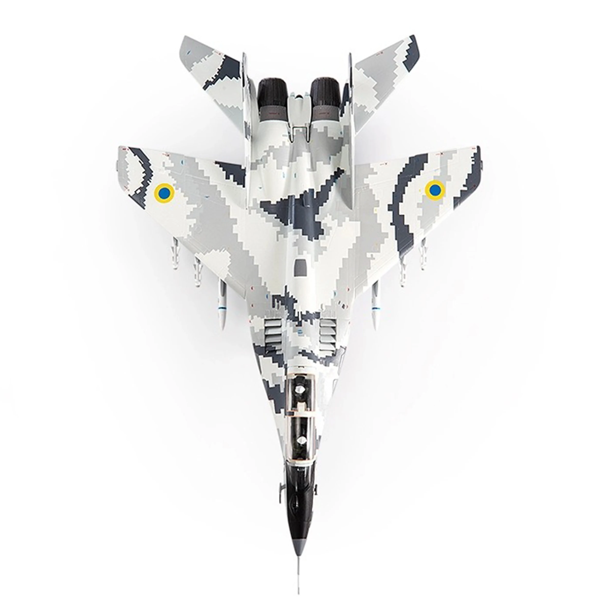 1/72 JCW Ukraine Twin Seat MIG-29 MIG29 Fighter Model Digital Camo Alloy Collection Model