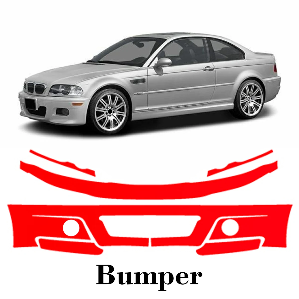 

Car Precut Paint Protection Film Front Bumper Anti-scratch Exterior TPU PPF For BMW M3 CSL 2004-2006