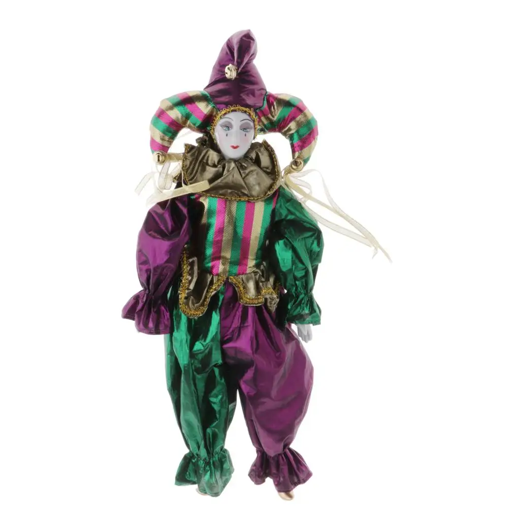 42cm Porcelain Clown Dolls - Clown Figurines and Statues Decoration Collection Toys