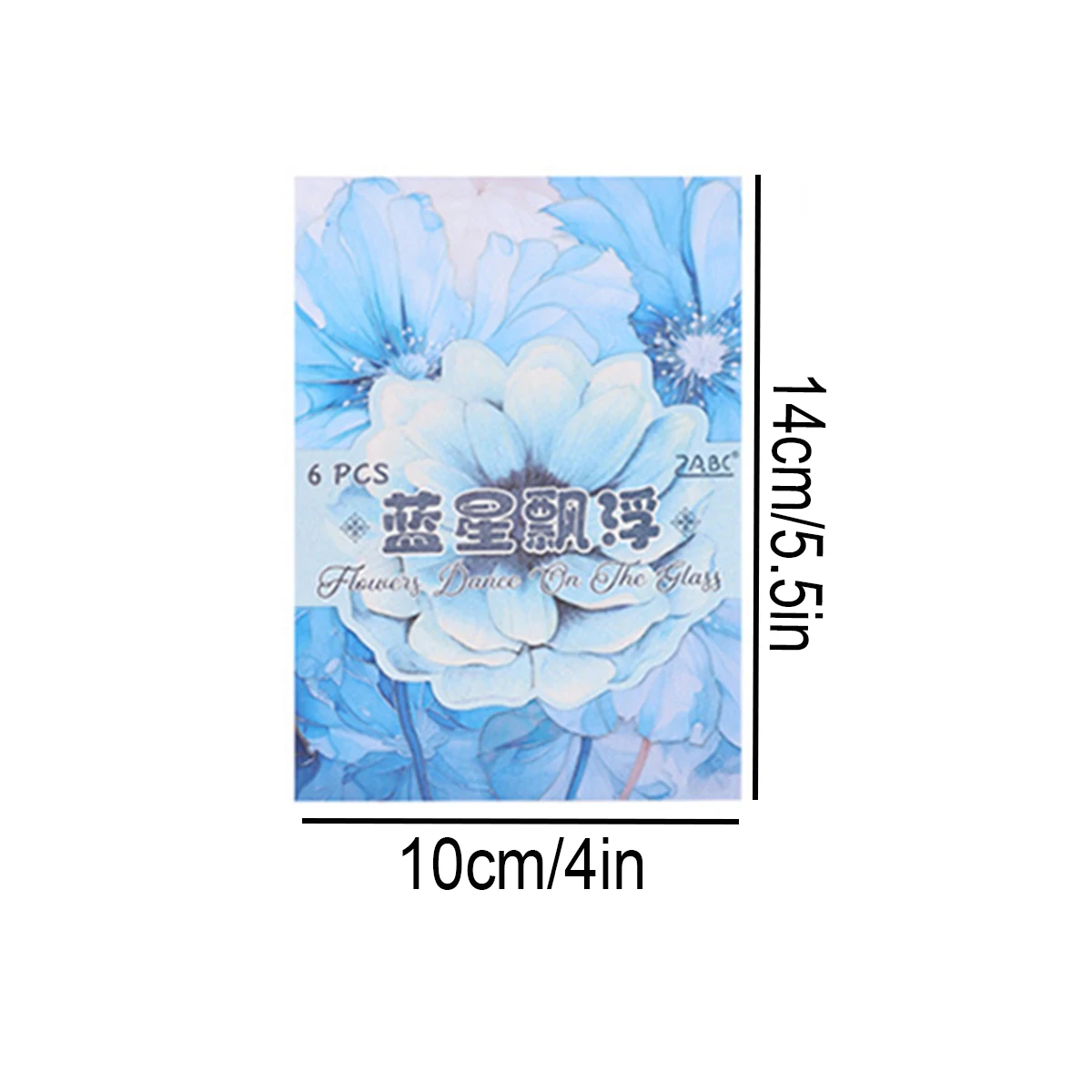 6pcs Laser Sparkle Floral Pattern Stickers, Brightly Colored Floral Pattern Stickers for Journals and Decorations,Gift for Pals