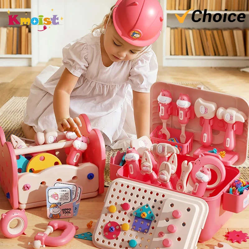 Zestaw Narzędzi Symulacyjnych Wiertarka Śrubokręt Puzzle Wielofunkcyjna Zabawka do Montażu Udawanie Zabawy Budowlane Prezent dla Dzieci na Boże Narodzenie