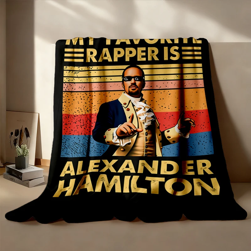 My Favorite Rapper Is Alexander Hamilton Flannel Blanket, My Favorite Rapper Flannel Throw, Funny Gift Cozy Blanket