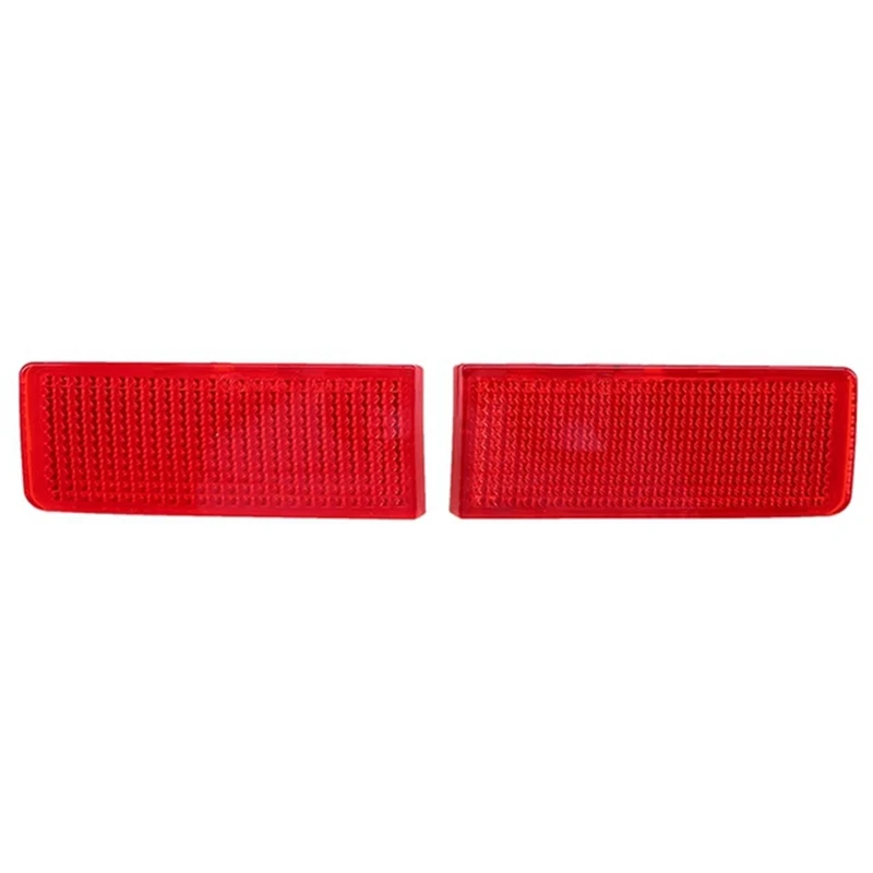 2 PCS Vehicle Inside Rear Fog Lamp Reflective Sheet Warning Light Red ABS For Volkswagen Touareg 2011-2014 7P6945106 7P6945105