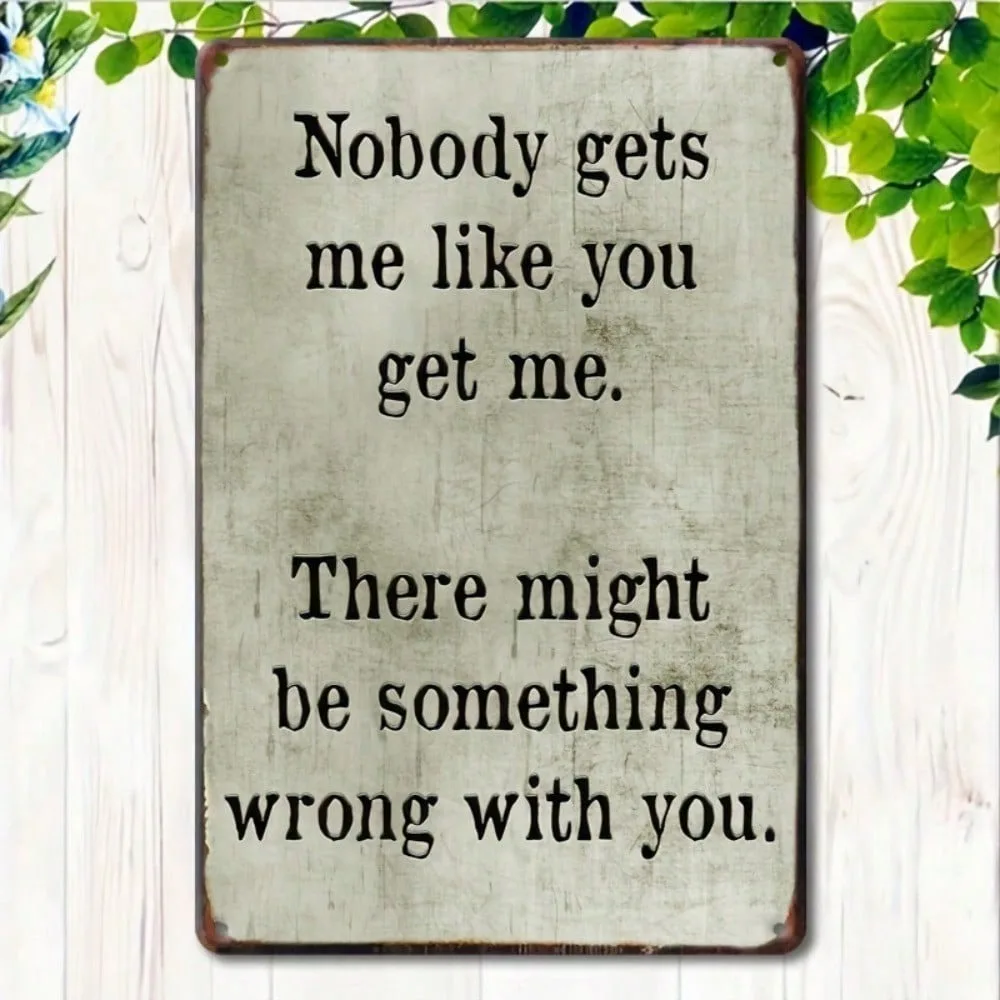 

Heart-Shaped Valentine's Metal Wall Art "Nobody Gets Me Like You" - 2026 Trending Art Deco & Ramadan Decor, Rustproof Americana