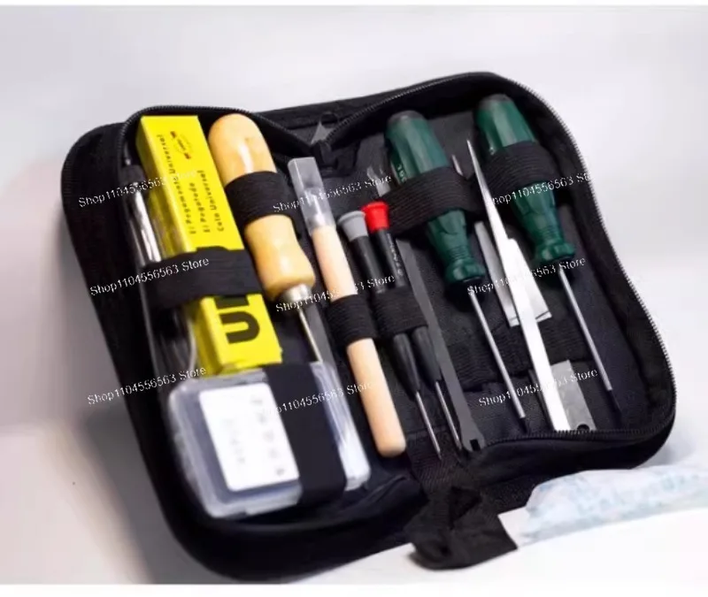 Harmonica Repair Tool Kit Tuning Wrench File Screwdriver for Chromatic Diatonic Maintenance Cleaning