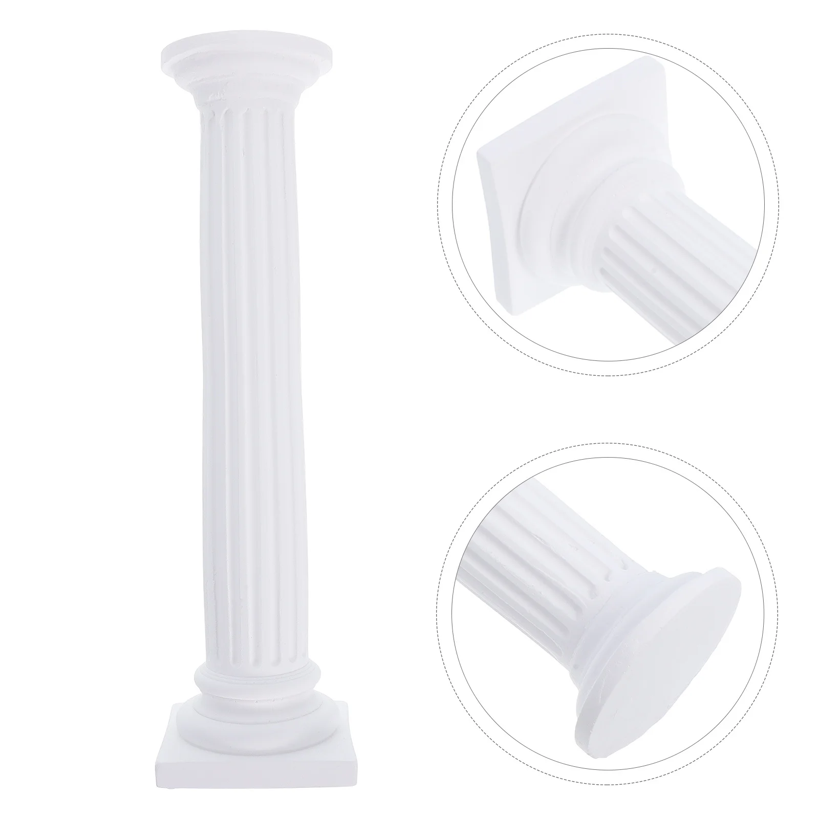 

Roman Column Plaster Statue Home Decor Display Stand Intricate Handcarved Details Delicate Texture Artistic Ambiance