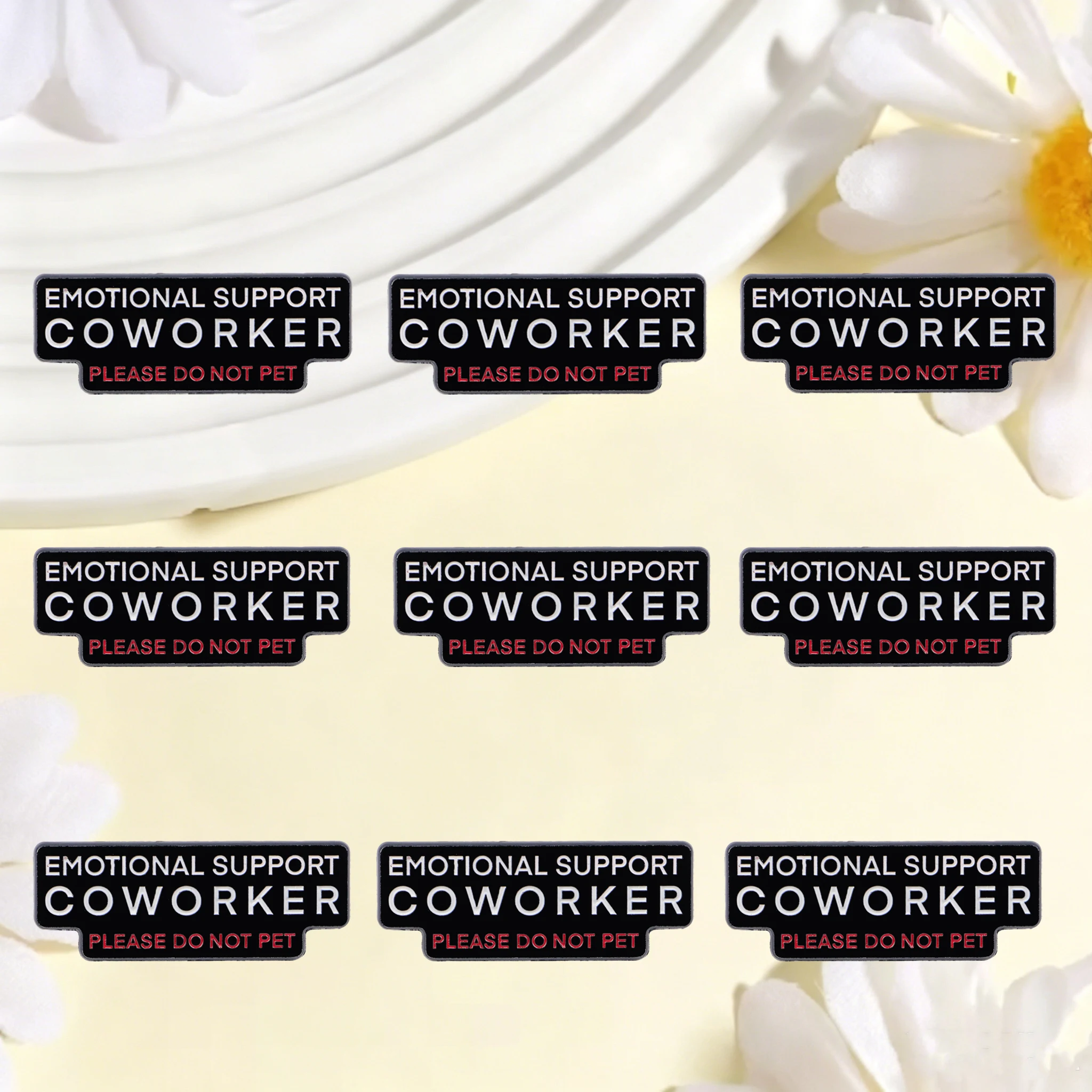 9pcs Funny Office Quote Enamel Pins 