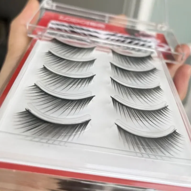 رموش المانجا الصناعية الطبيعية ، عين الثعالب ، الرموش المجنحة ، عين القط ، أدوات المكياج اليومية ، الجديدة