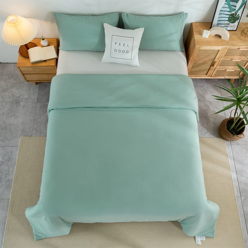 

107inch*92 inch Bedding comforter set sage green Lightweight Fluffy Cotton Fabric All Seasons Ultra-Soft Cozy poly cotton King