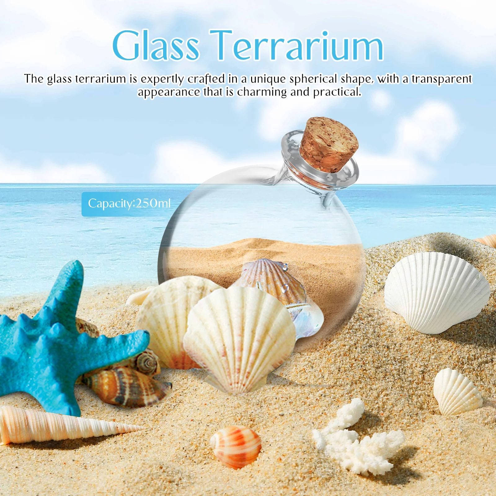 

2Pcs Glass Containers 250Ml Capacity Aesthetic Spherical Design Safe Smooth Surface for Various Applications Glass Bottle