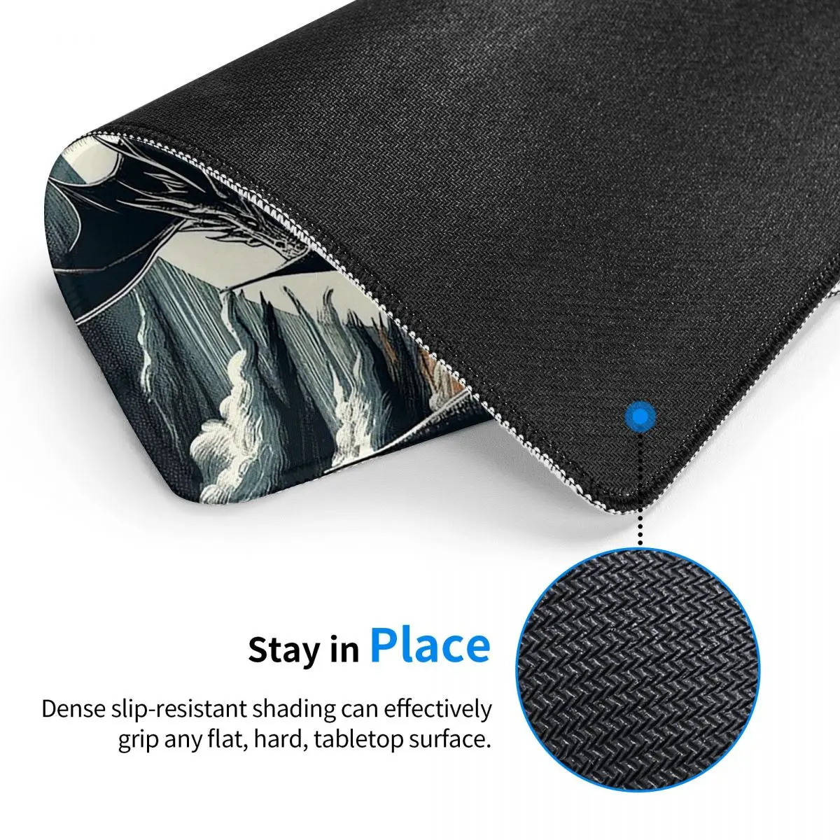 Multi-size Mouse Pad Fantasy Mythical Dragon And CastleGamer PC Laptop Mats Keyboard Carpet Computer GamingDesk Mat